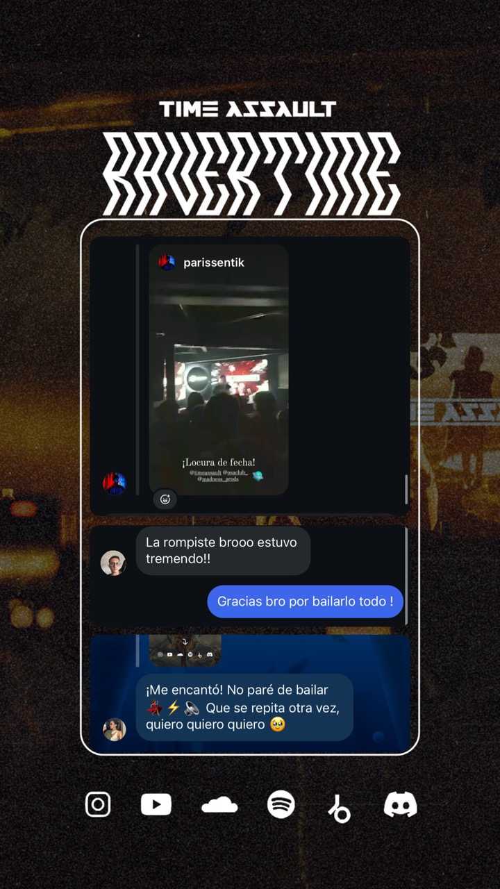 12. Testimonio Ravertime de tamaño grande